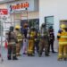 Simula COMAPA y PCyB incendio en centro comercial de Reynosa