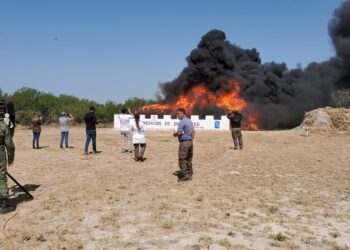 Incineración de Droga en Reynosa
