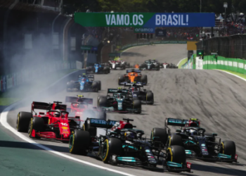 Russell gana GP de Brasil, “Checo” Pérez finaliza séptimo