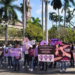 Mujeres marchan en Tampico por desaparición de tres jóvenes