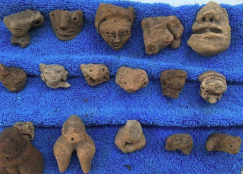 Más de 70 piezas arqueológicas  encontradas por familia tamaulipeca
