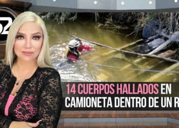 Hallan 14 cadáveres en camioneta dentro de un río