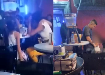 Captan a niña en un bar de la Plazuela del Zacate, Cuernavaca.