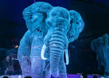Un circo alemán utiliza impresionantes hologramas en lugar de animales vivos para sus actos