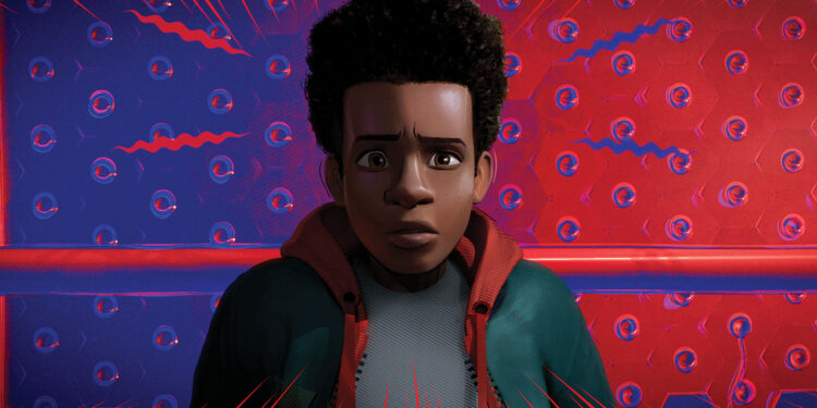 Miles Morales in Sony Pictures Animation's SPIDER-MAN: INTO THE SPIDER-VERSE.