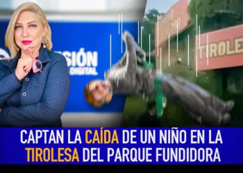 Captan caída de niño en tirolesa del Parque Fundidora en Monterrey