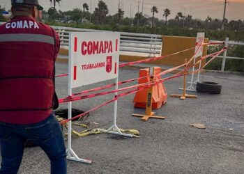 En reparación puente vehicular en Libramiento Oriente