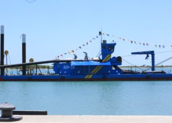 Arranca dragado del canal de navegación del Puerto del Norte de Tamaulipas