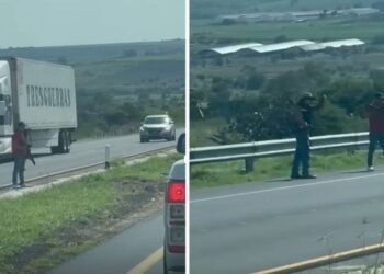 Hombres con rifles asaltan a automovilistas en la carretera 57 de SLP; “fue en NL”, dice SSPC