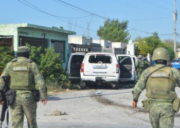 Persecución y balacera se registra en Reynosa, Ejército asegura una camioneta blindada