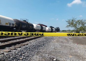 Se descarrilan tres vagones del tren de Ferromex en Altamira