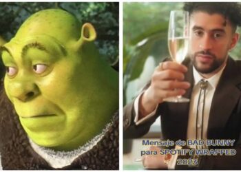 ¿No soportó? Critican a Bad Bunny por su reacción al quedar en segundo lugar del Spotify Wrapped