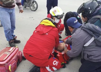 Repartidor hospitalizado por choque