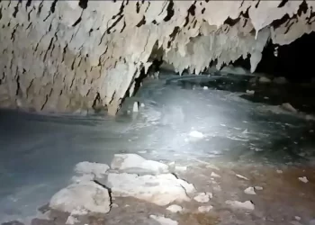 Río de cemento contamina acuíferos debajo del Tren Maya