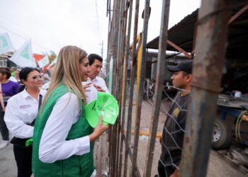 Los colonos de Fundadores están Pintando de Verde la 4T en Matamoros