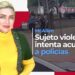 Sujeto violento intenta acuchillar a policías