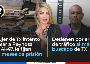 Mujer de Texas intentó pasar a Reynosa 33 AK47