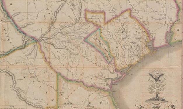 Mapa creado por Stephen Fuller Austin.