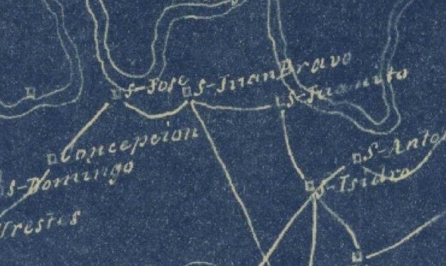 Detalle de mapa de finales del siglo XIX, donde se encuentran los ranchos al oriente de Reynosa de la sección 16, en lo que ahora es el municipio de Río Bravo.