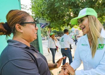 Dan bienvenida a Maki Esther Ortiz Domínguez y ola verde en fraccionamiento ventura
