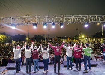 Recibe Carlos Peña Ortiz apoyo masivo durante su Primer Cierre de Campaña en la Colonia el Olmo