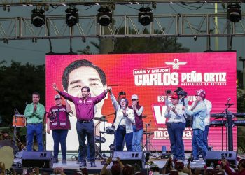 En unidad con Morena en el Gran Primer Cierre de Carlos Peña Ortiz con Más de 7 Mil 500 Asistentes