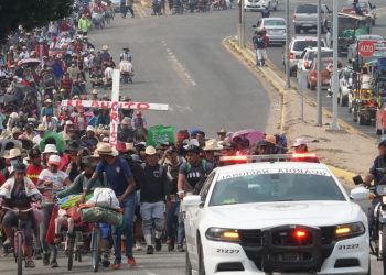 Caravana con más de 600 migrantes llega a Oaxaca