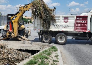 Desazolva Gobierno de Reynosa drenes y canales pluviales