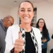 Claudia Sheinbaum acude a votar
