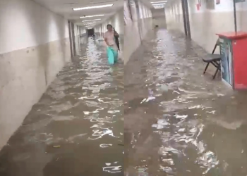 Se inunda sótano del IMSS de Ciudad Madero, Tamaulipas