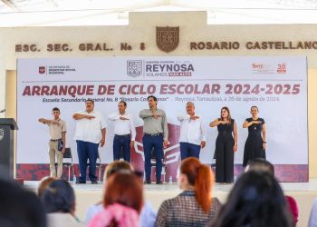 Inaugura Gobierno de Reynosa a través del alcalde Carlos Peña, el ciclo escolar 2024-2025