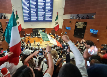 Manifestantes dan portazo en el Senado; discusión de reforma judicial va a receso indefinido