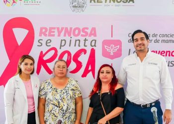 Reynosa se Pinta de Rosa para combatir cáncer de mama