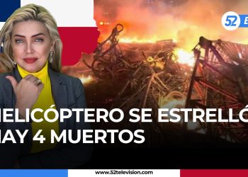 Helicóptero se estrelló; hay 4 muertos