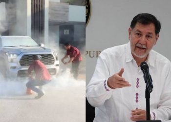 Se incendia camioneta de Gerardo Noroña en Tamaulipas