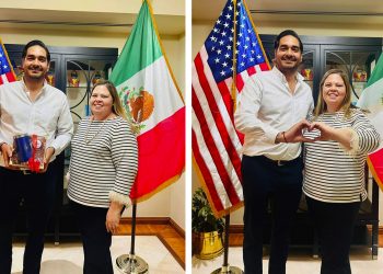 Se reúnen Alcalde Carlos Peña Ortiz y la Cónsul General de EEUU en Matamoros, Brianna Powers
