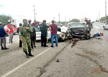 Chocan de frente en carretera a San Fernando