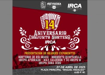 Invita Gobierno de Reynosa a celebrar XIV Aniversario de Conjunto Norteño del IRCA