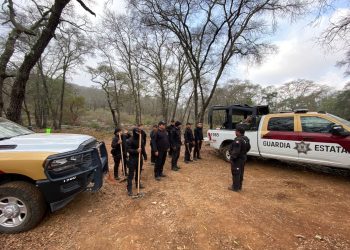 A través del Plan Tamaulipas se suma Guardia Estatal al combate del incendio forestal en la Biósfera El Cielo