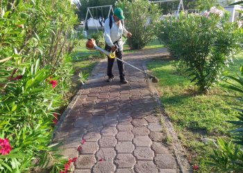 Promueve Gobierno de Reynosa convivencia vecinal con mantenimiento de plazas públicas