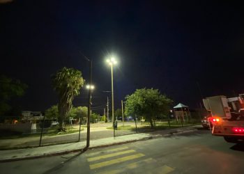 Recupera Gobierno de Reynosa espacio público con nueva iluminación