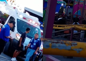 Mujer cae de juego mecánico en Expo Guadalupe