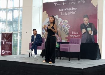 Imparte Mariana ‘Barbie’ Juárez plática a atletas tamaulipecos