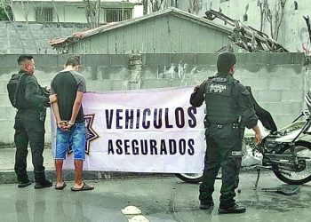 Detienen a hombre con motocicleta robada en Reynosa