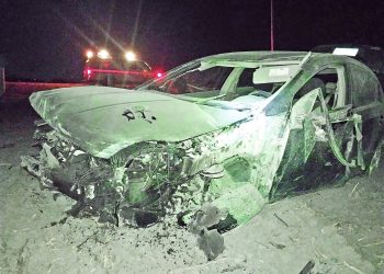 Conductor sobrevive a aparatosa volcadura en la autopista Matamoros–Reynosa