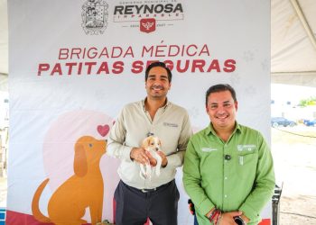 Lleva Gobierno de Reynosa salud y bienestar a mascotas del fraccionamiento Halcón