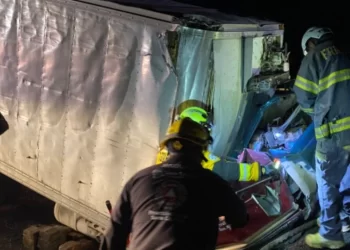 Vuelca camión con cuatro toneladas de aguacate en García; dos hombres resultan heridos