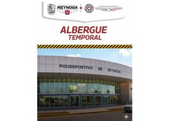 Habilita Gobierno de Reynosa Albergue Temporal en el Polideportivo