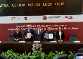 Celebran convenio de colaboración el Instituto de la Juventud y Congreso del Estado de Tamaulipas