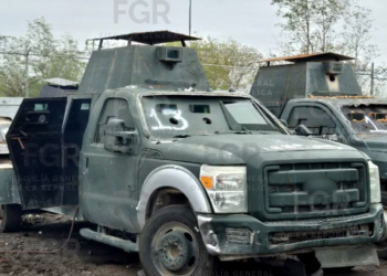 FGR desmantela arsenal móvil: Destruyen 18 “monstruos” en Tamaulipas